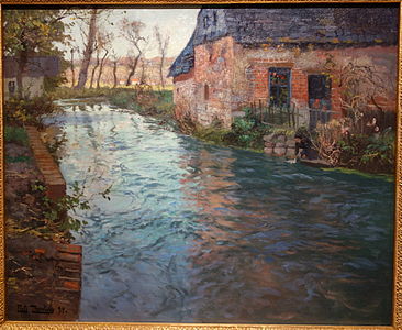 River in normandy by frits thaulow 1894 oil on canvas huntington museum of art dsc05218